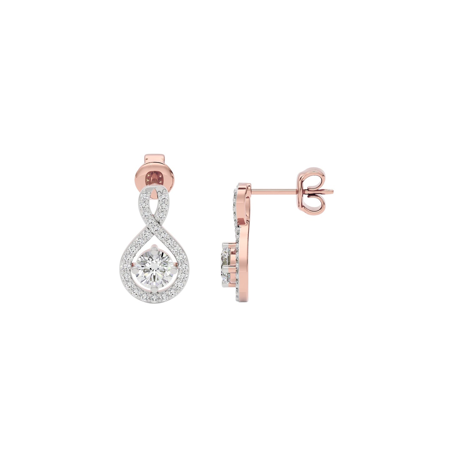 Lustrous Liaison Diamond Earrings 18 KT / Rose Gold