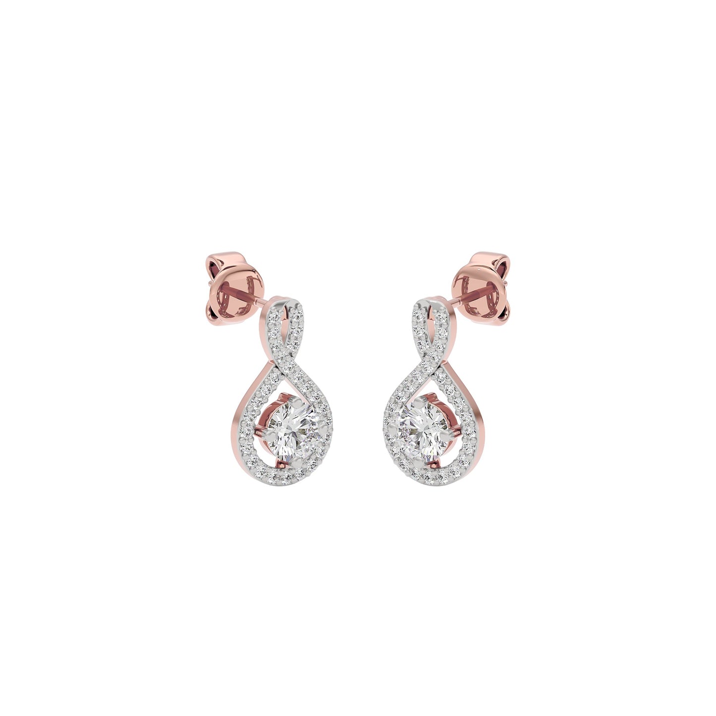 Lustrous Liaison Diamond Earrings 18 KT / Rose Gold