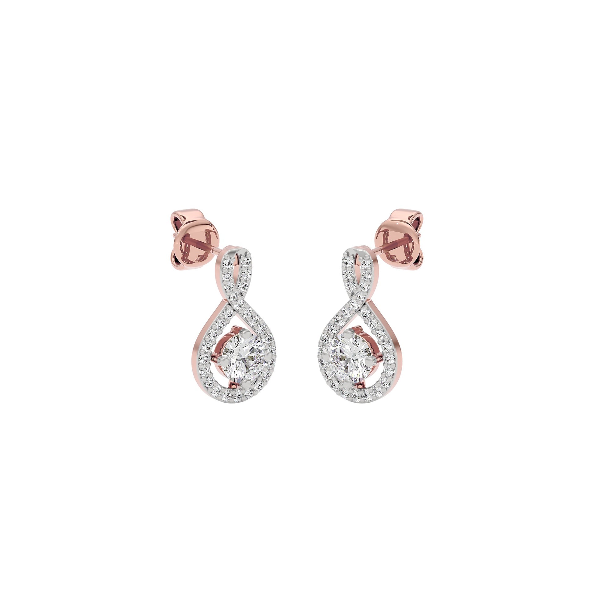 Lustrous Liaison Diamond Earrings 18 KT / Rose Gold