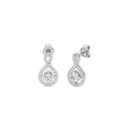 Lustrous Liaison Diamond Earrings 18 KT / White Gold