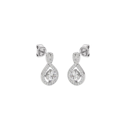 Lustrous Liaison Diamond Earrings 18 KT / White Gold