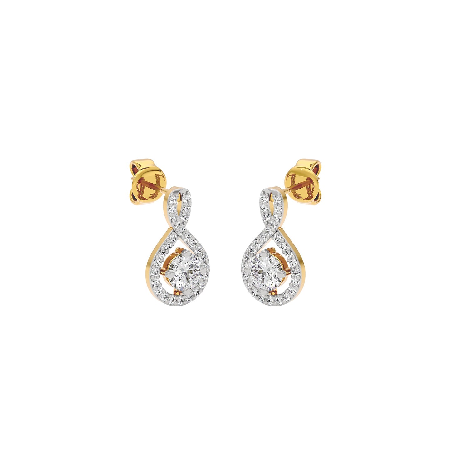 Lustrous Liaison Diamond Earrings 18 KT / Yellow Gold