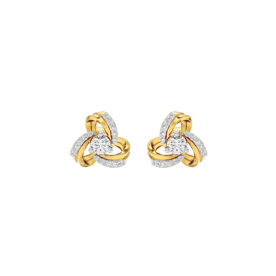 Twilight Lace Diamond Earring 18 KT / Yellow Gold