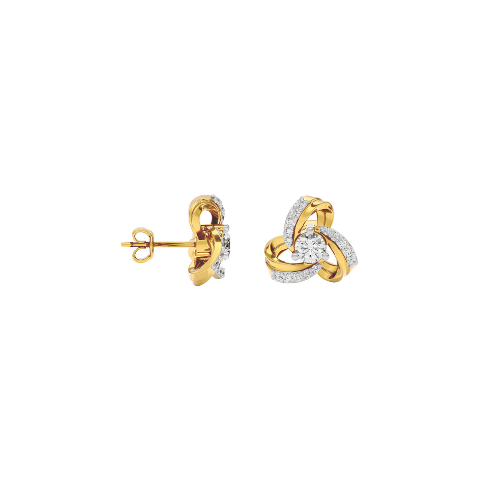 Twilight Lace Diamond Earring 18 KT / Yellow Gold