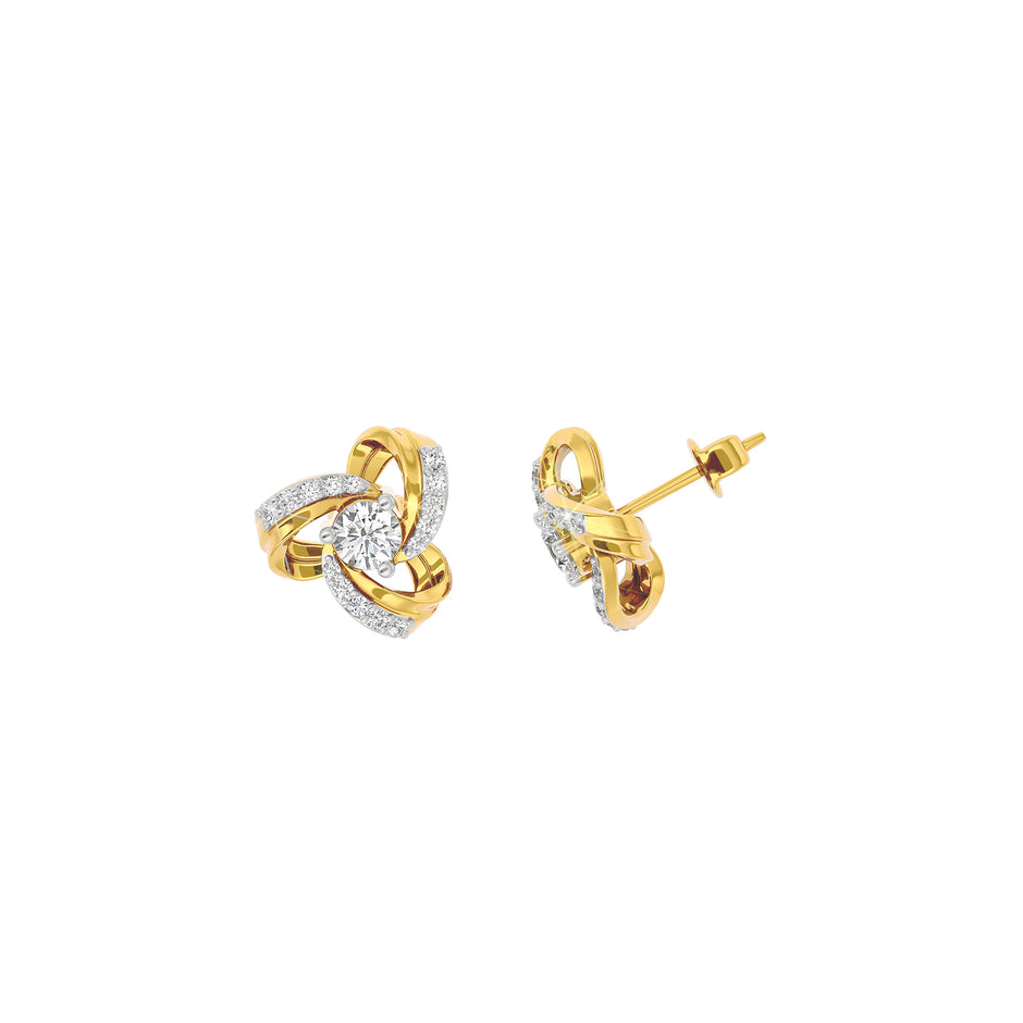 Twilight Lace Diamond Earring 18 KT / Yellow Gold