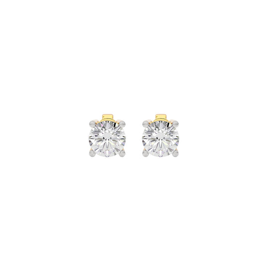 Orbelle Classic Round Diamond Earrings 18 KT / Yellow Gold