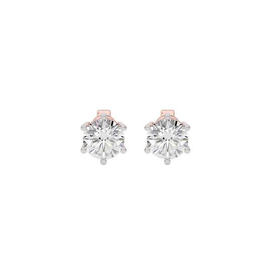 My Era Classic Round Diamond Earrings 18 KT / Rose Gold