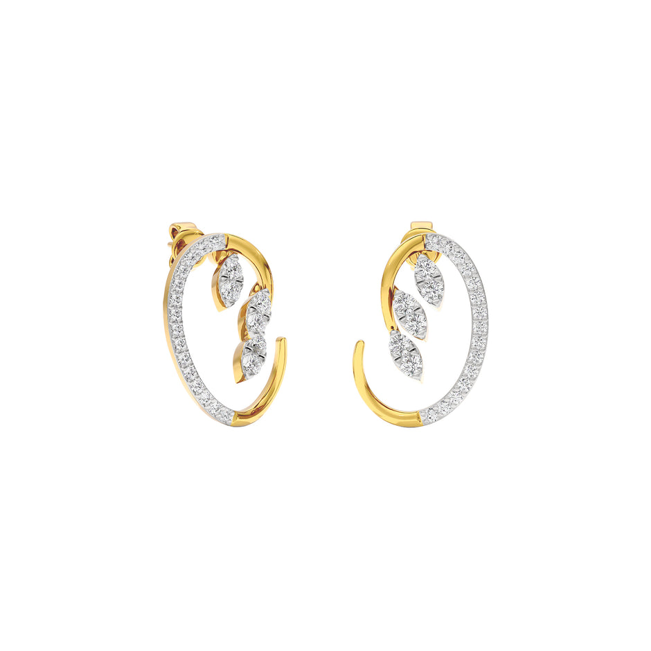 Crystal Breeze Diamond Earring 18 KT / Yellow Gold
