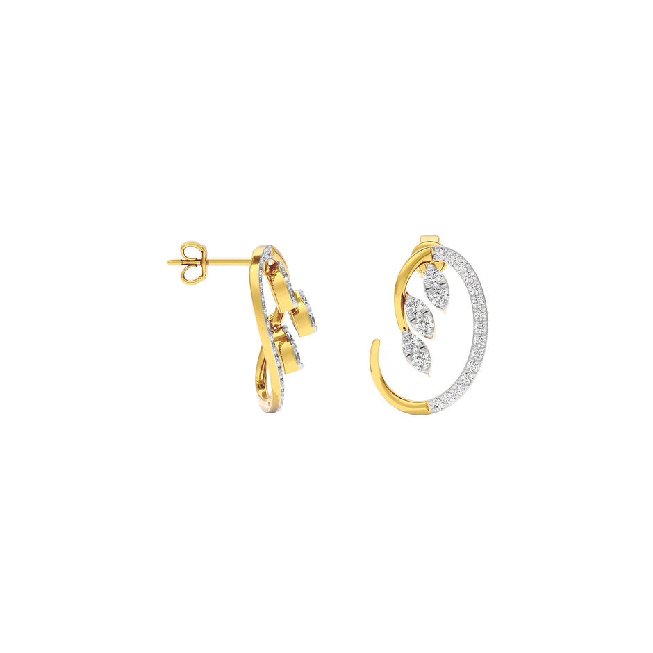Crystal Breeze Diamond Earring 18 KT / Yellow Gold