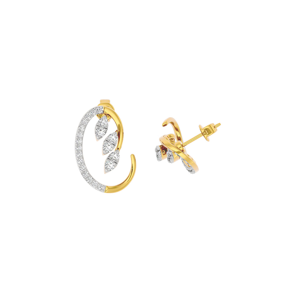 Crystal Breeze Diamond Earring 18 KT / Yellow Gold