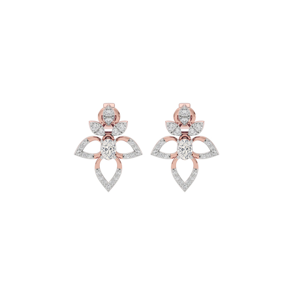 Diamond Mirage Drop Earring 18 KT / Rose Gold