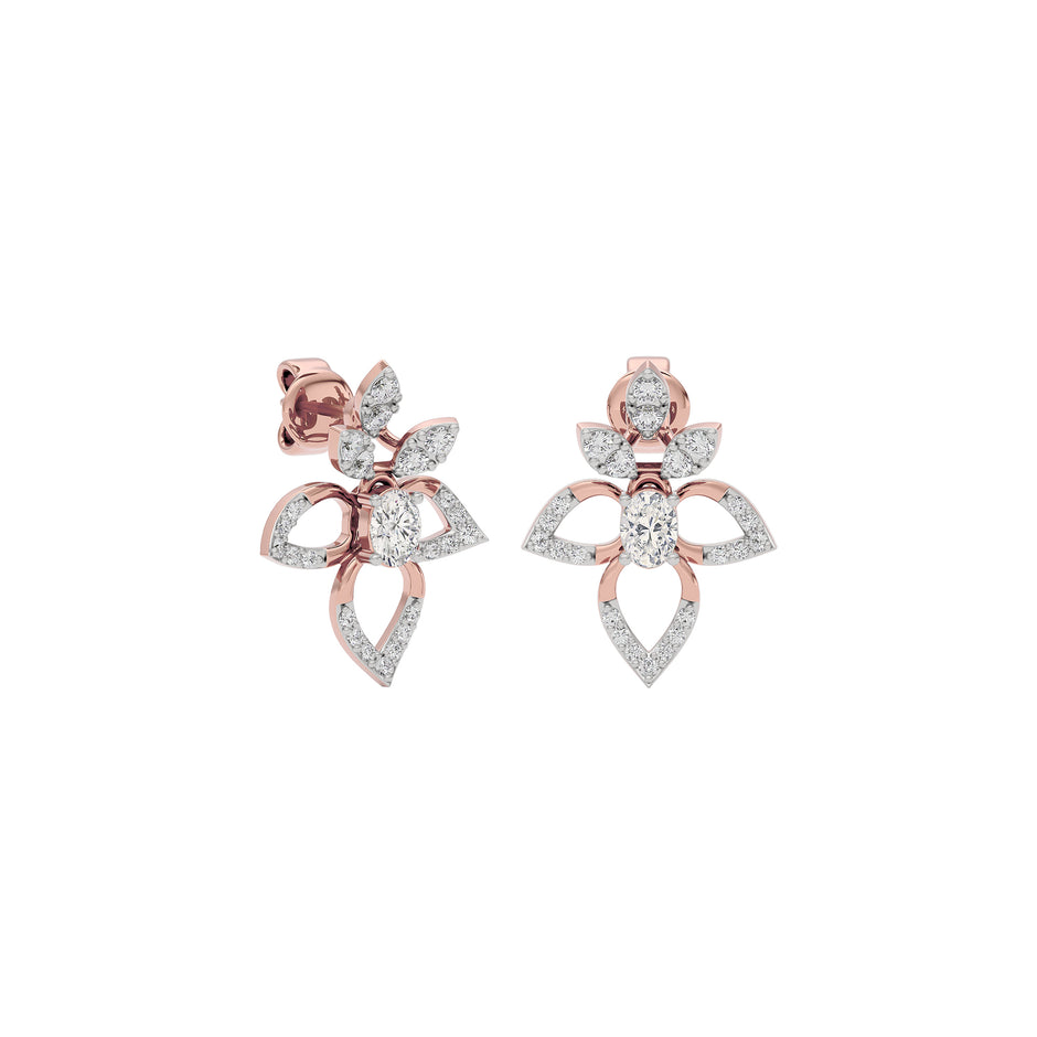 Diamond Mirage Drop Earring 18 KT / Rose Gold