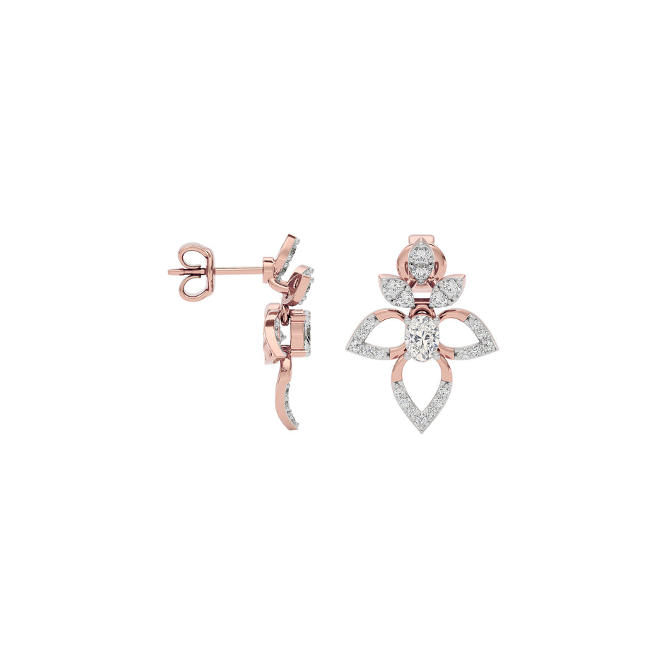 Diamond Mirage Drop Earring 18 KT / Rose Gold