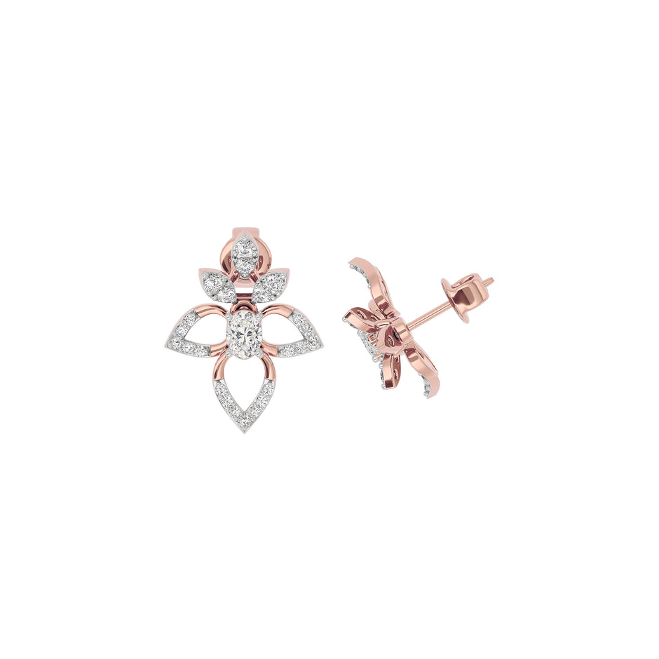 Diamond Mirage Drop Earring 18 KT / Rose Gold