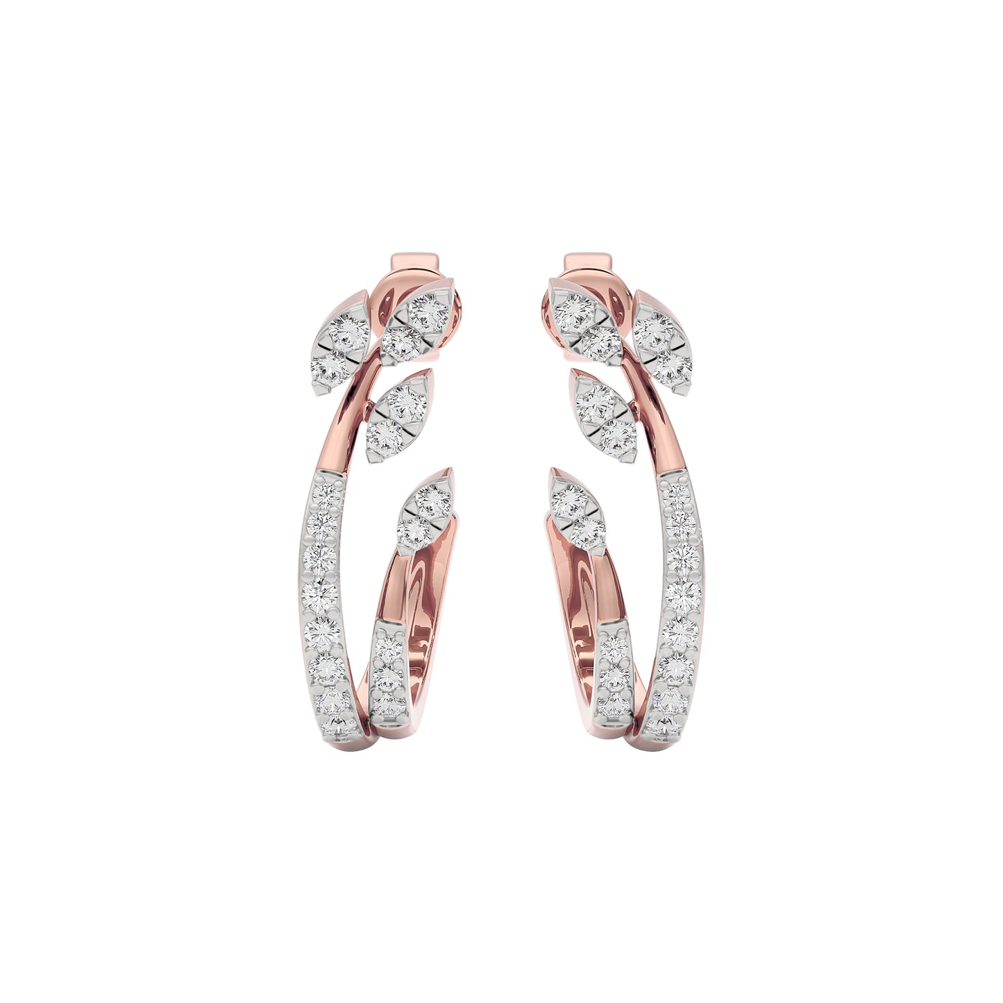 Crystal Aura Diamond Earring 18 KT / Rose Gold