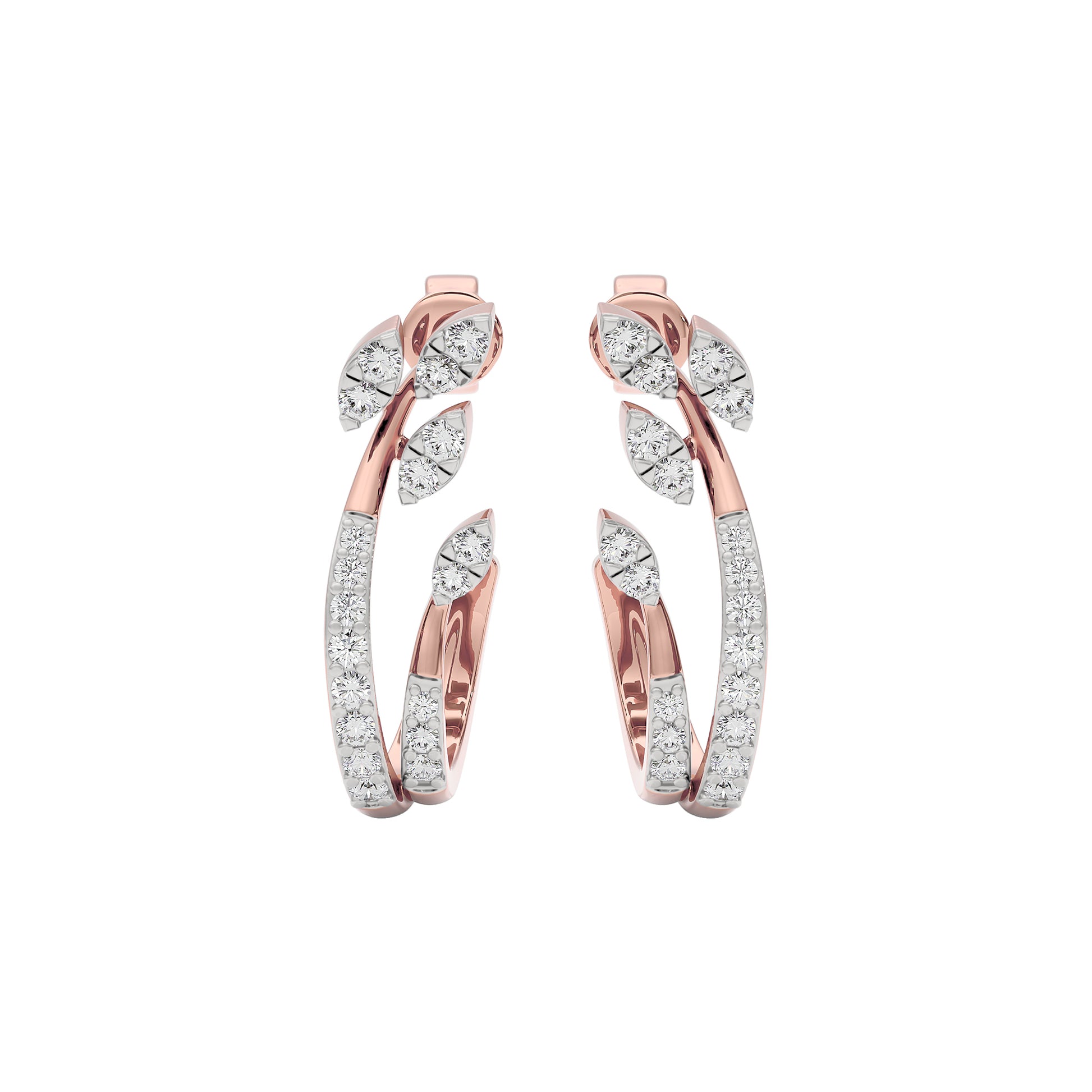 Crystal Aura Diamond Earring 18 KT / Rose Gold