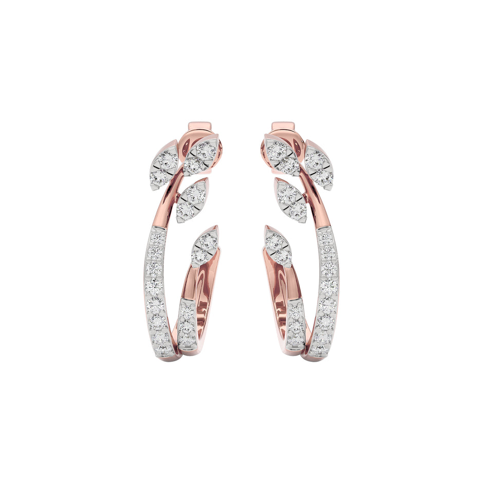 Crystal Aura Diamond Earring 18 KT / Rose Gold