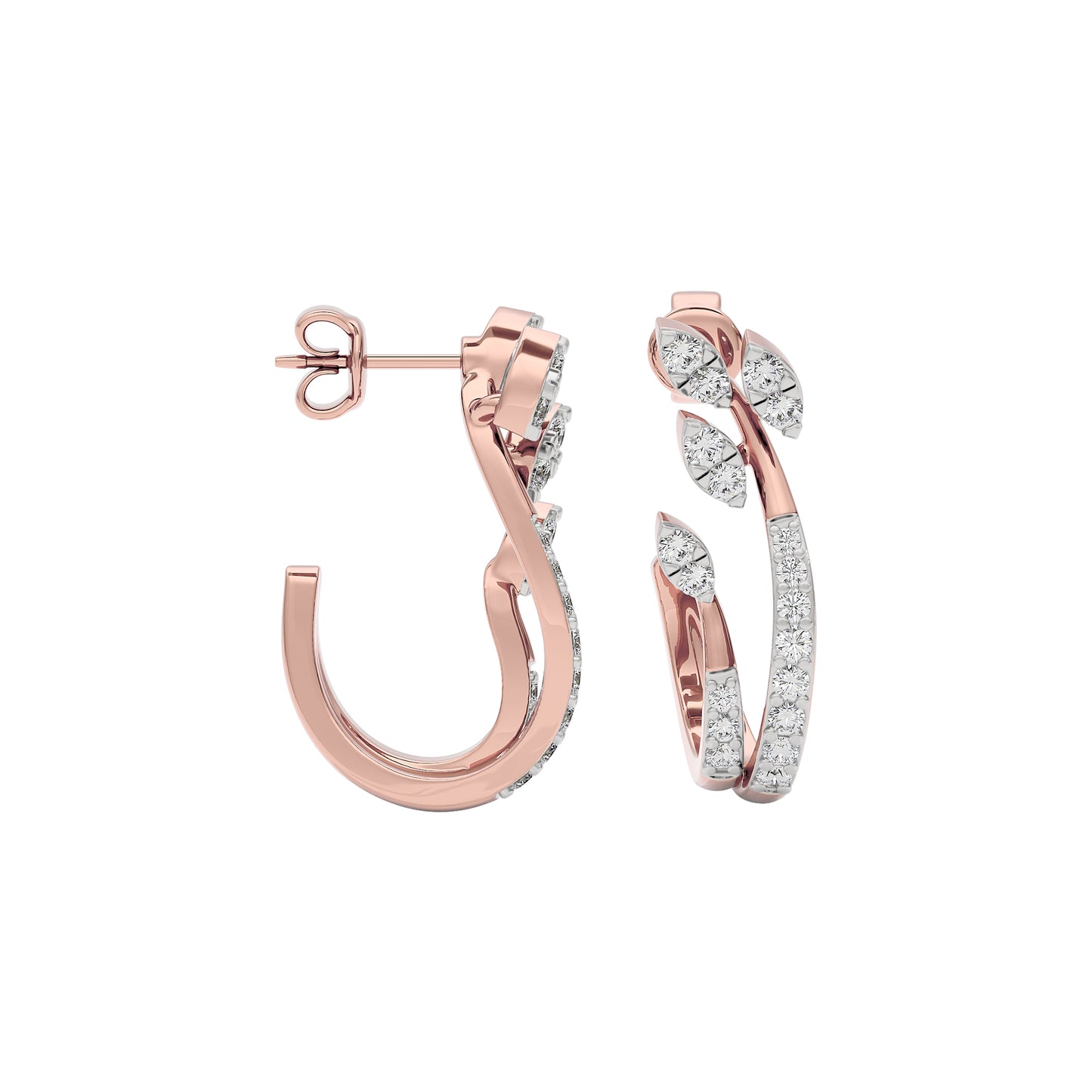 Crystal Aura Diamond Earring 18 KT / Rose Gold