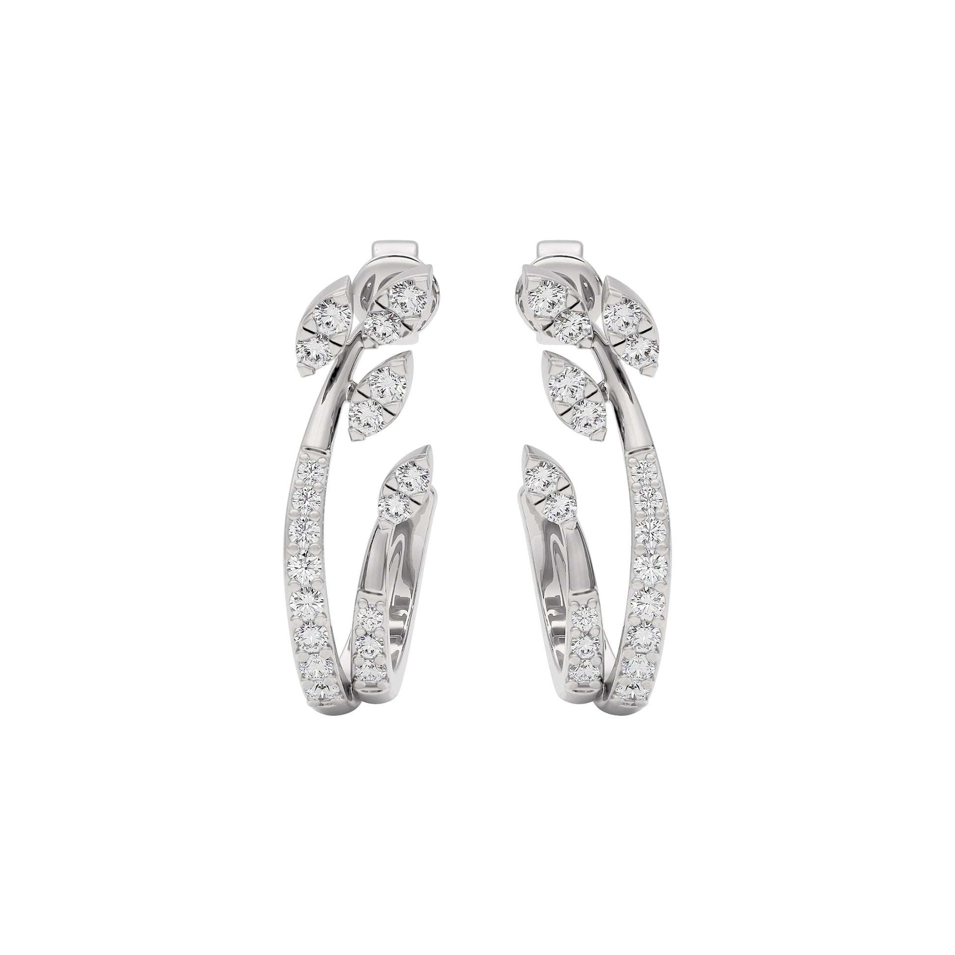 Crystal Aura Diamond Earring 18 KT / White Gold