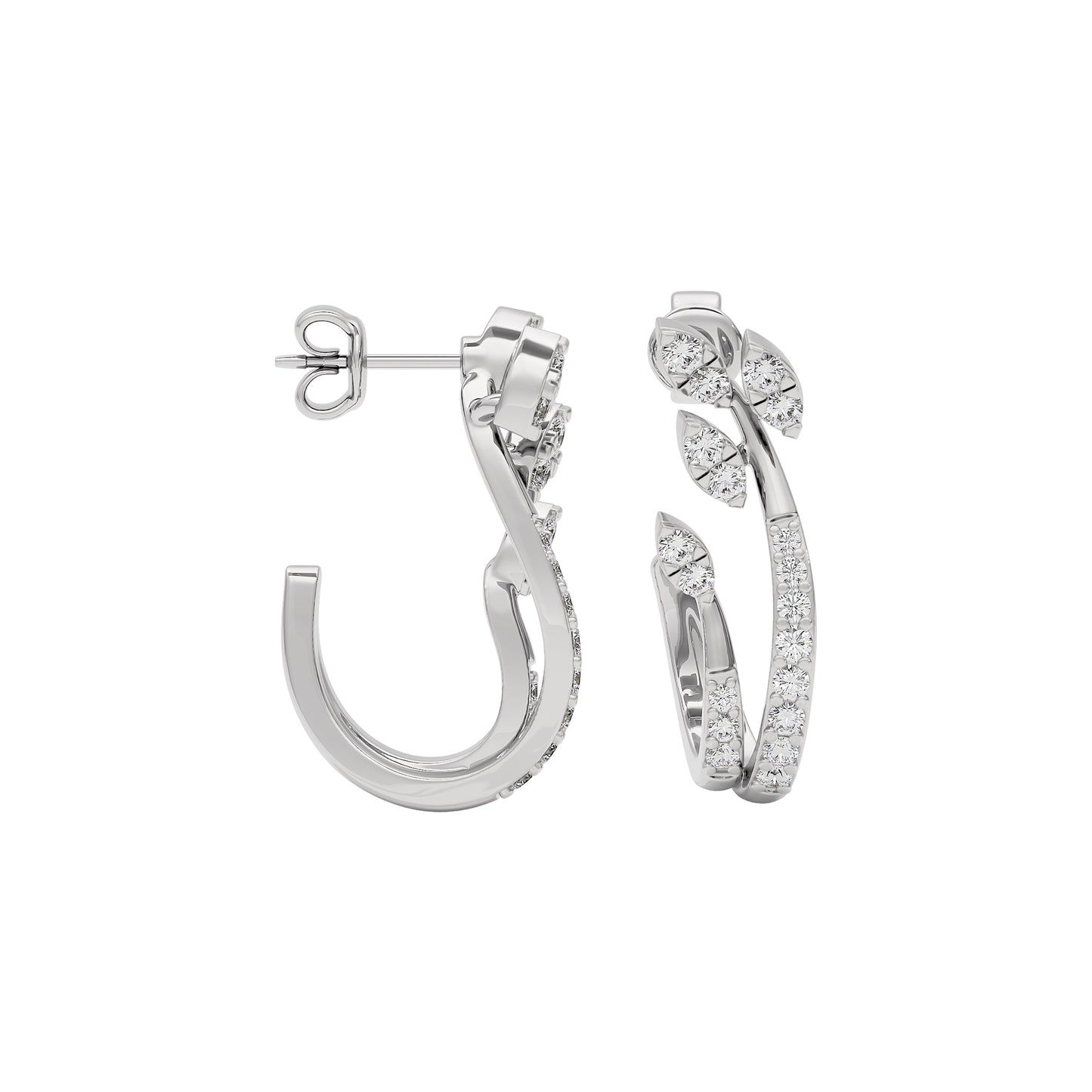 Crystal Aura Diamond Earring 18 KT / White Gold