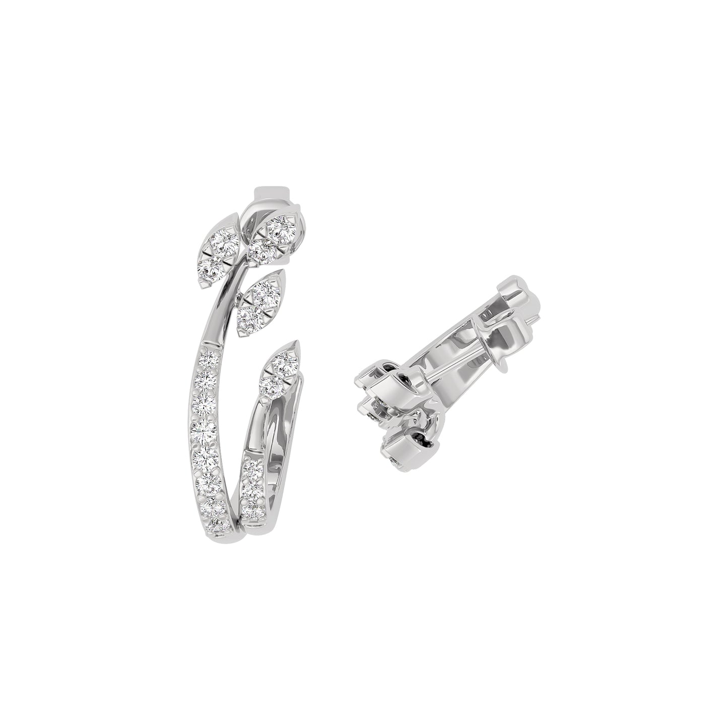 Crystal Aura Diamond Earring 18 KT / White Gold