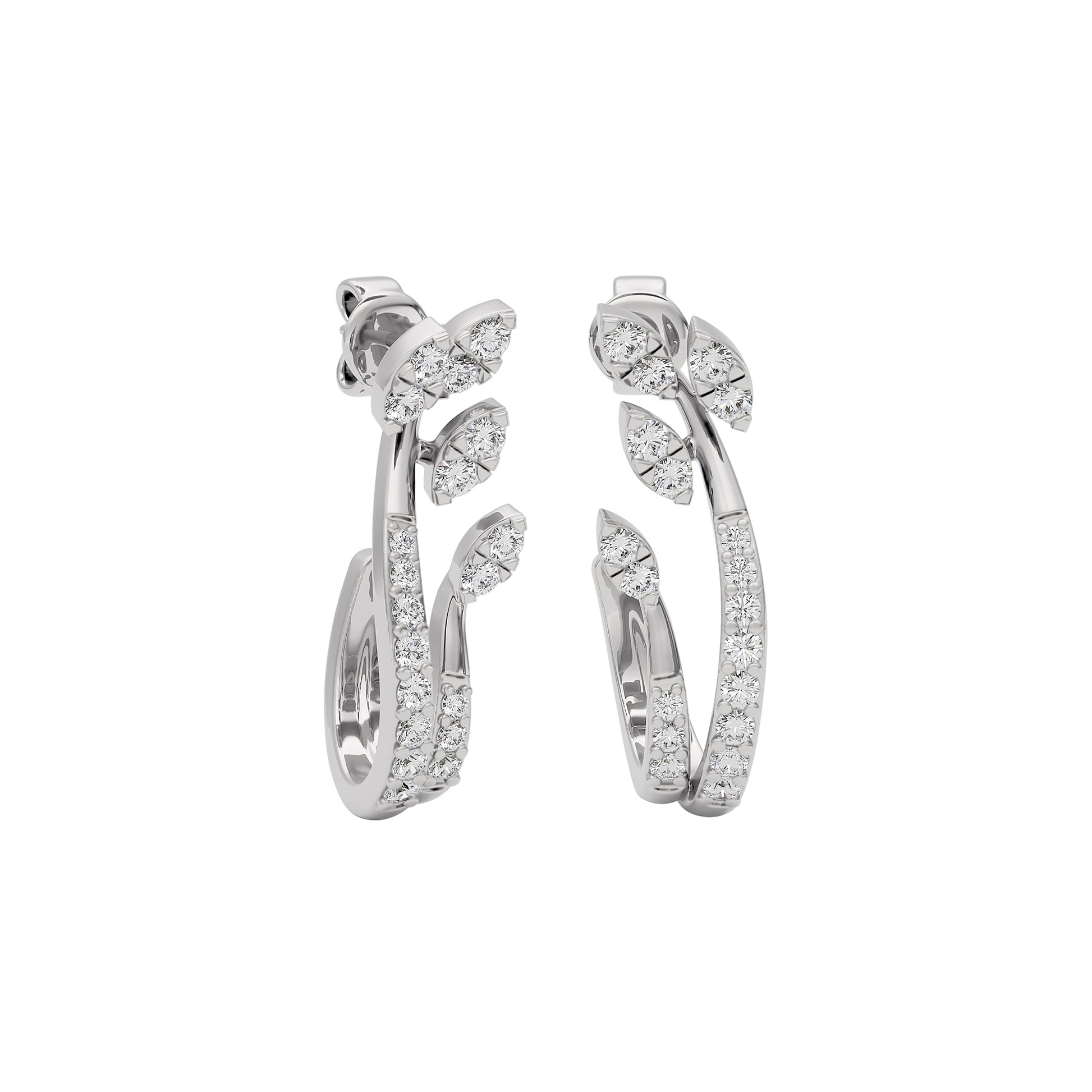 Crystal Aura Diamond Earring 18 KT / White Gold