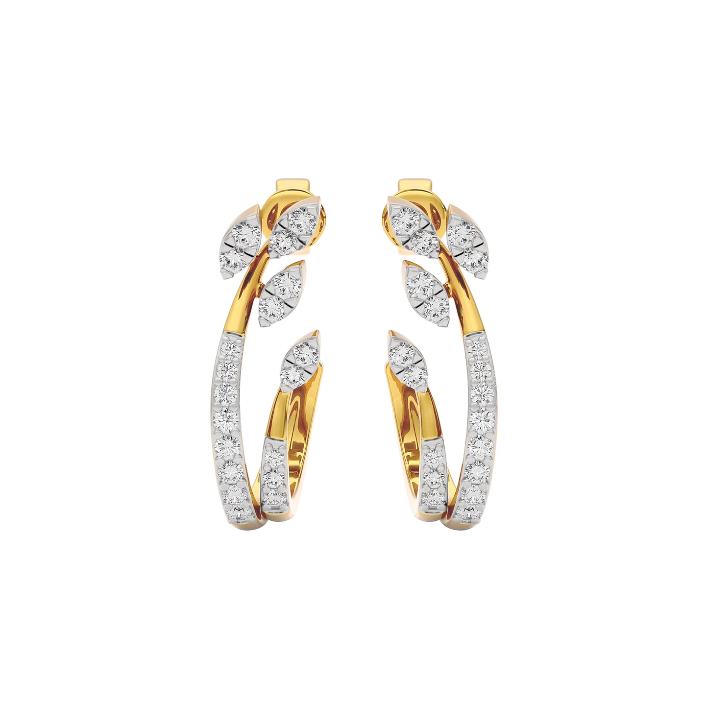 Crystal Aura Diamond Earring 18 KT / Yellow Gold