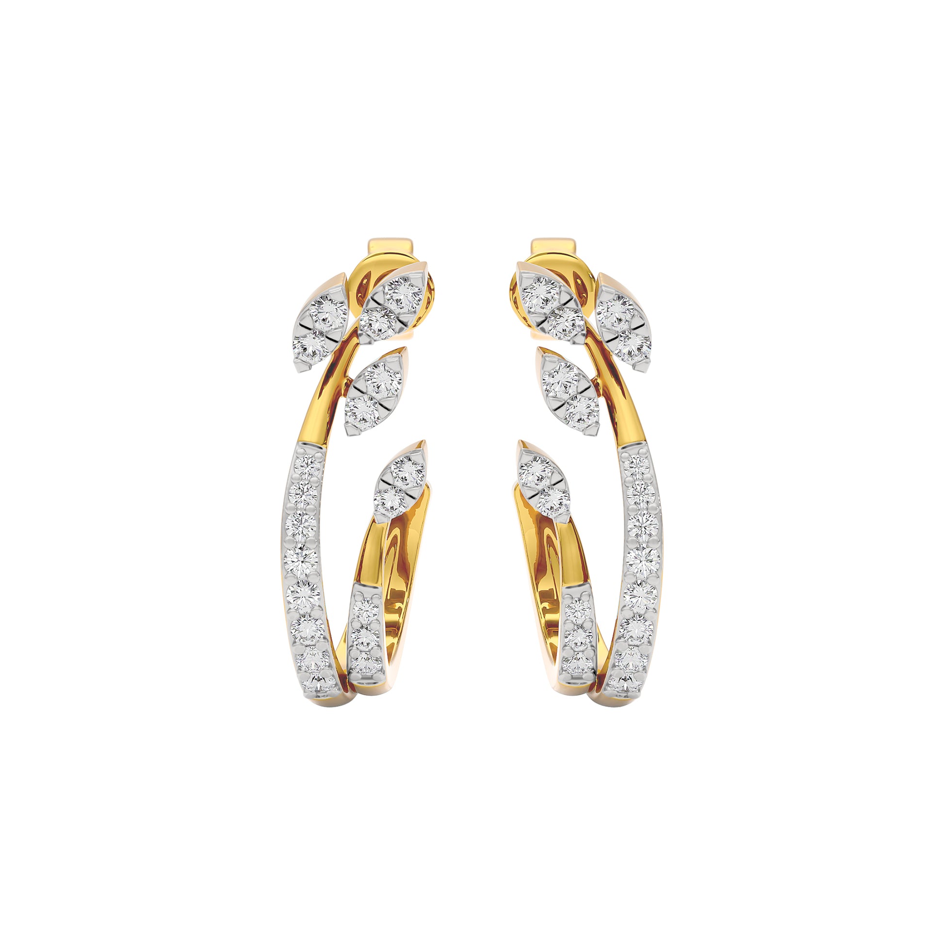 Crystal Aura Diamond Earring 18 KT / Yellow Gold