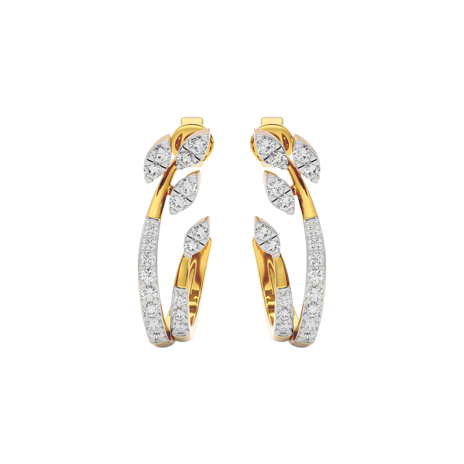 Crystal Aura Diamond Earring 18 KT / Yellow Gold