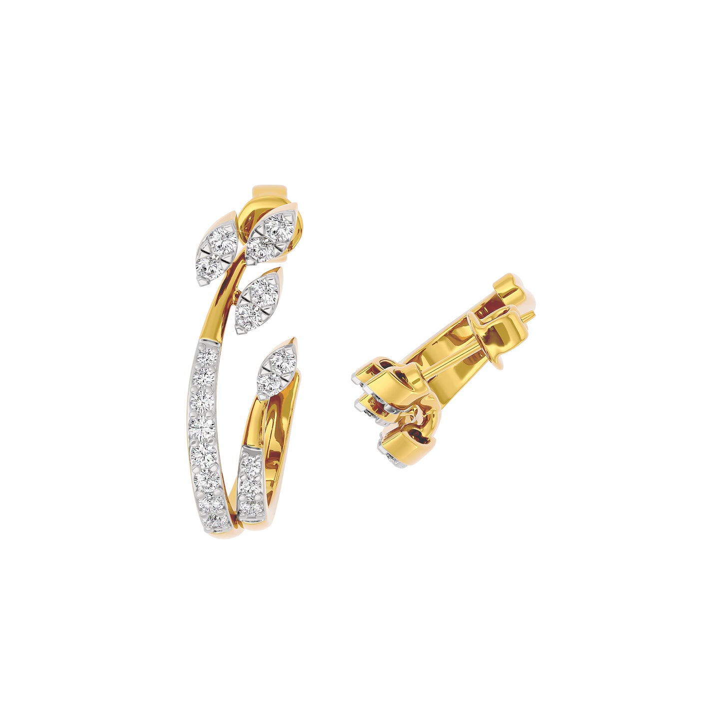 Crystal Aura Diamond Earring 18 KT / Yellow Gold