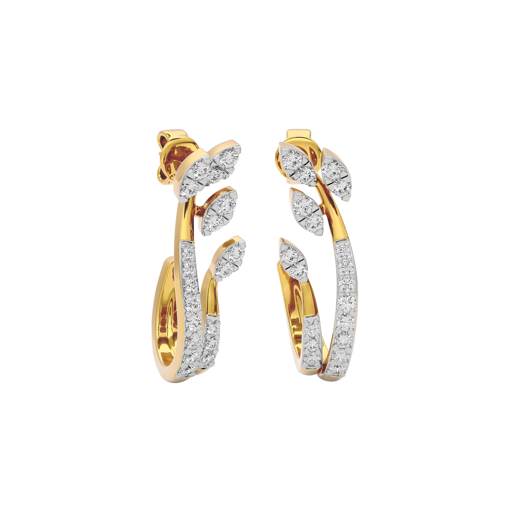 Crystal Aura Diamond Earring 18 KT / Yellow Gold