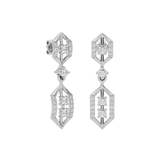 Twinkle Blossom Diamond Earring