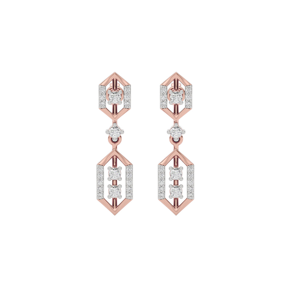Twinkle Blossom Diamond Earring 18 KT / Rose Gold