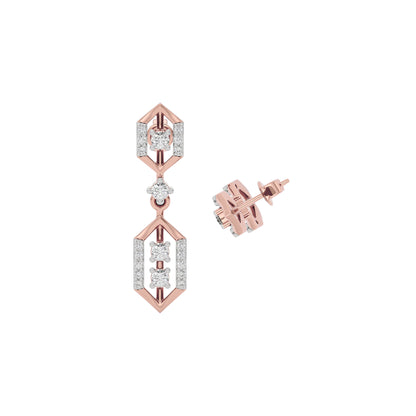 Twinkle Blossom Diamond Earring 18 KT / Rose Gold