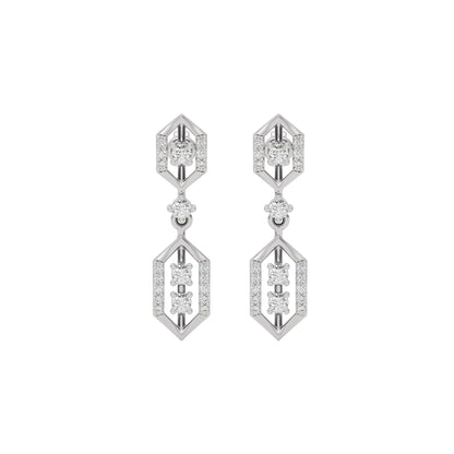 Twinkle Blossom Diamond Earring 18 KT / White Gold