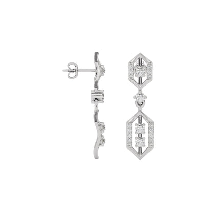 Twinkle Blossom Diamond Earring 18 KT / White Gold