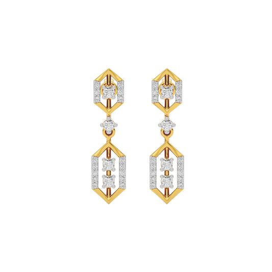 Twinkle Blossom Diamond Earring 18 KT / Yellow Gold