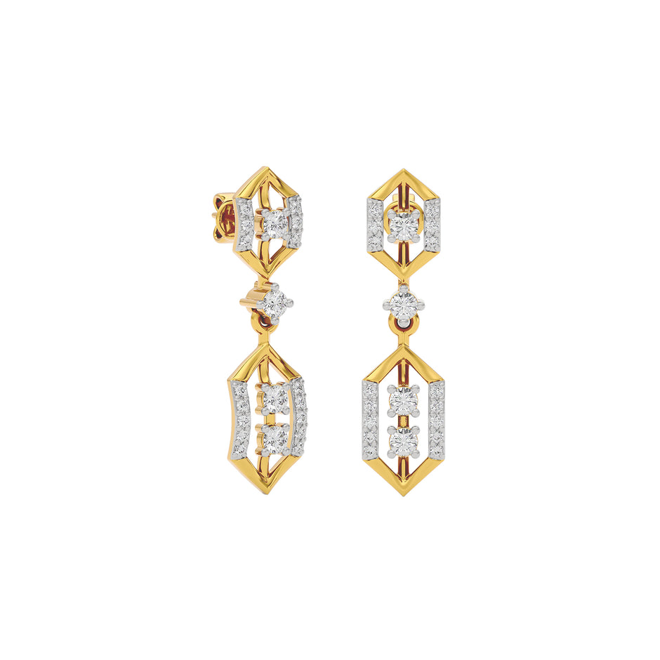 Twinkle Blossom Diamond Earring 18 KT / Yellow Gold