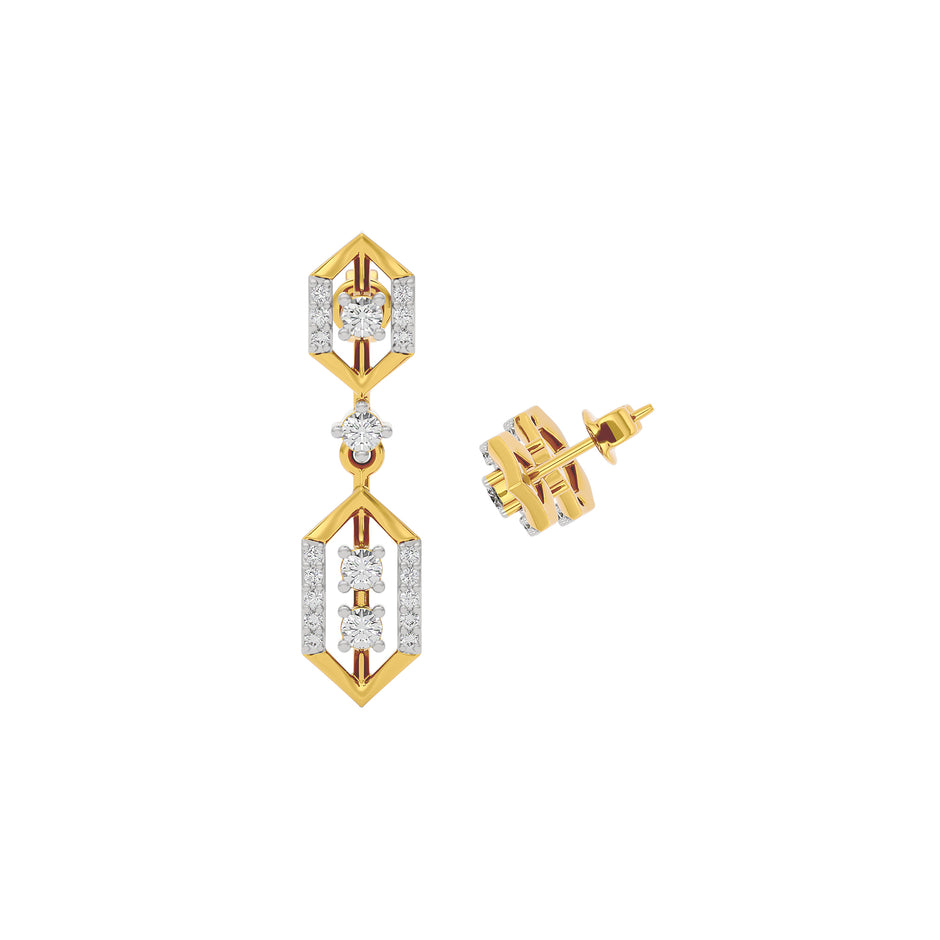 Twinkle Blossom Diamond Earring 18 KT / Yellow Gold