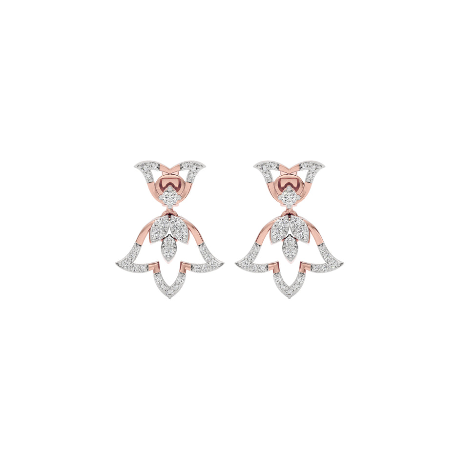 Sapphire Mirage Diamond Earring 18 KT / Rose Gold