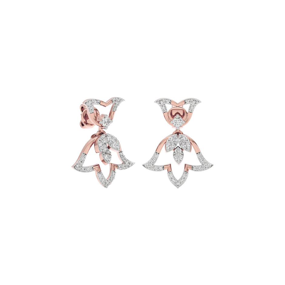 Sapphire Mirage Diamond Earring 18 KT / Rose Gold