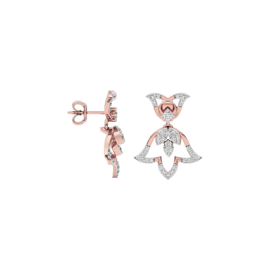 Sapphire Mirage Diamond Earring 18 KT / Rose Gold