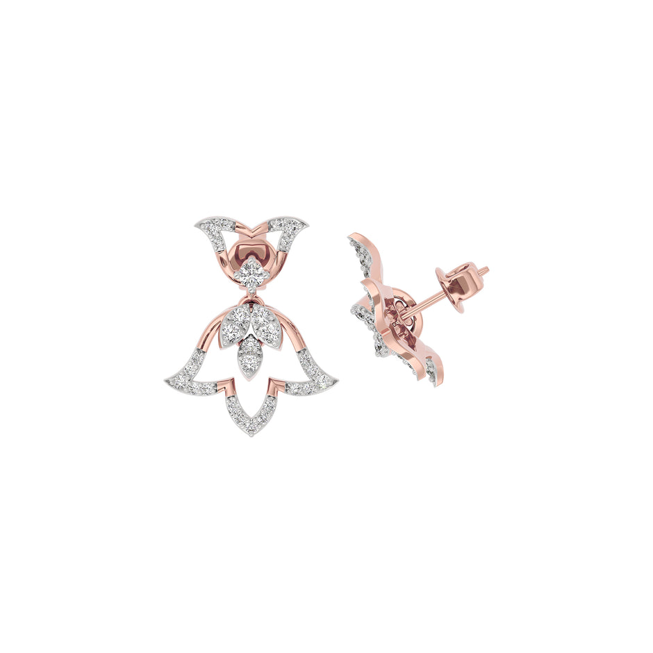 Sapphire Mirage Diamond Earring 18 KT / Rose Gold