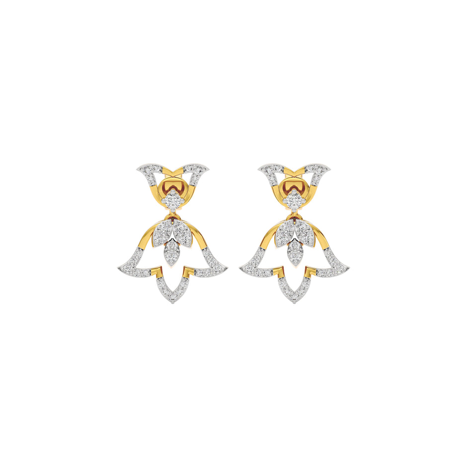 Sapphire Mirage Diamond Earring 18 KT / Yellow Gold