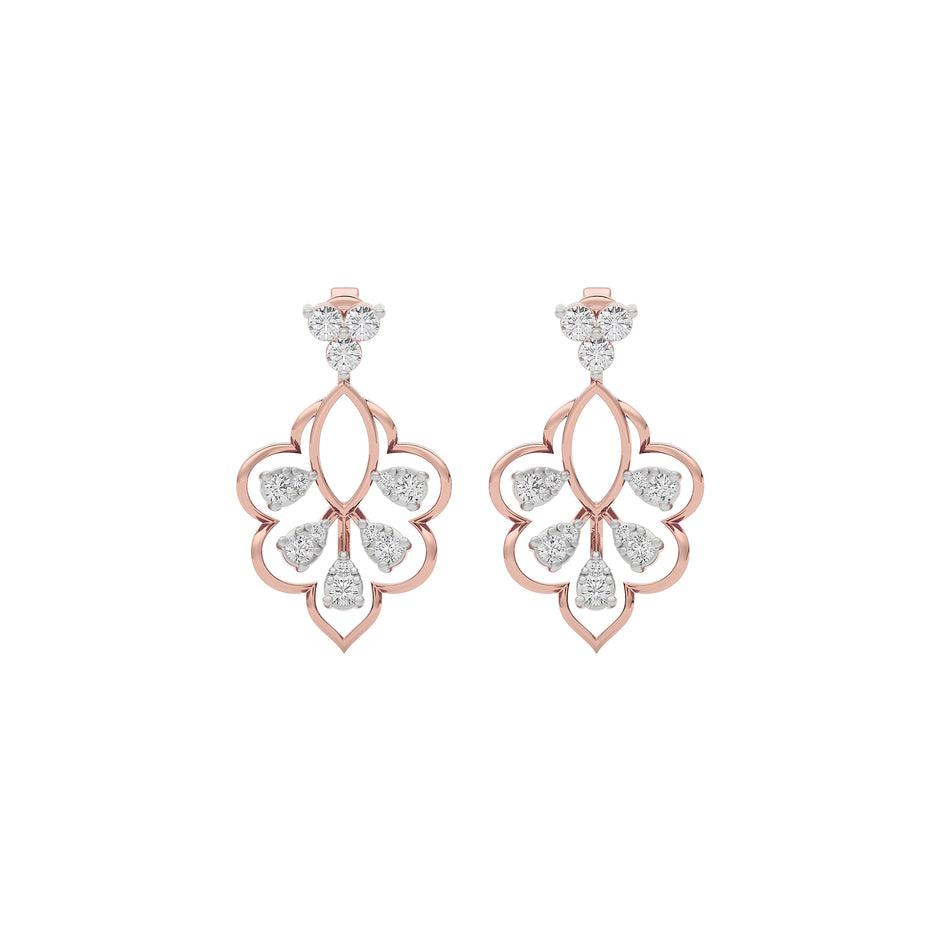 Diamond Charmed Glow Earring 18 KT / Rose Gold