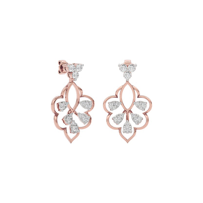 Diamond Charmed Glow Earring 18 KT / Rose Gold