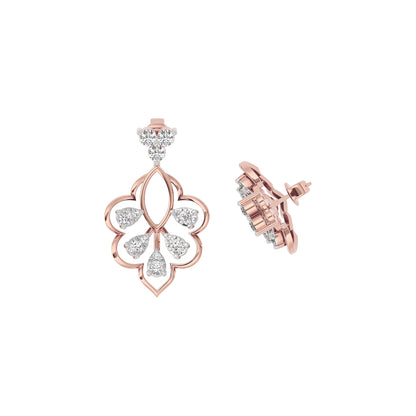 Diamond Charmed Glow Earring 18 KT / Rose Gold