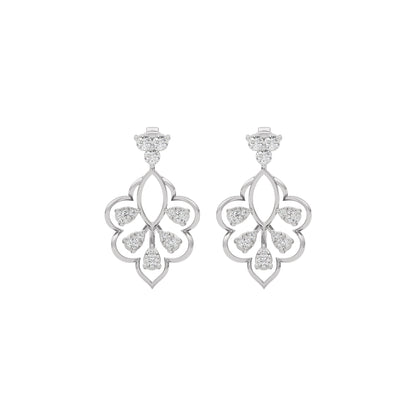Diamond Charmed Glow Earring 18 KT / White Gold