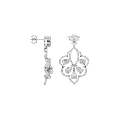 Diamond Charmed Glow Earring 18 KT / White Gold