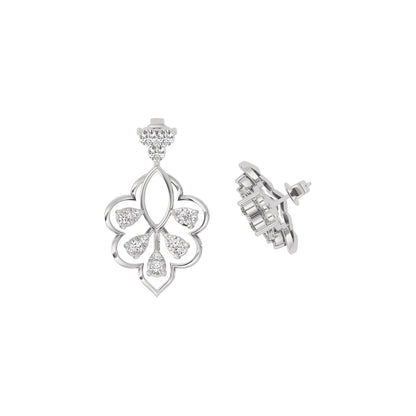Diamond Charmed Glow Earring 18 KT / White Gold